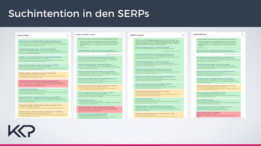 Suchintention in den SERPs nachvollziehen